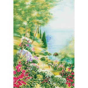 リチャード・ナミアス リトグラフ『花の湖畔』